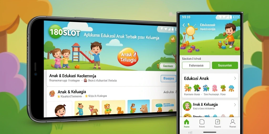 Antarmuka pengguna yang menarik dan interaktif untuk anak.