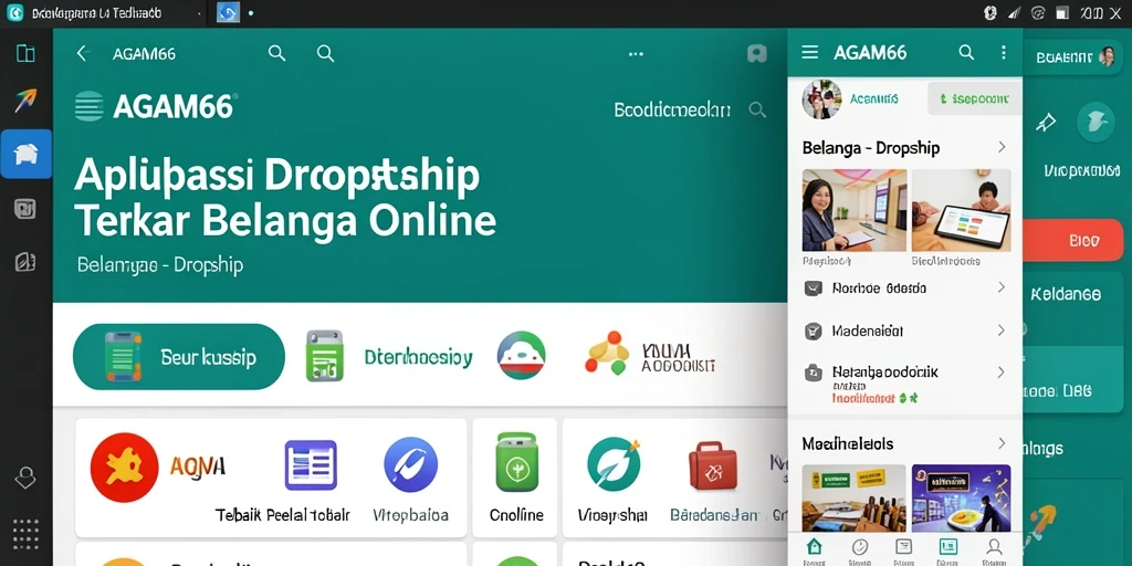 Tampilan antarmuka AGAM66 yang user-friendly untuk belanja dropship.