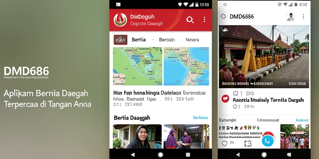 Tampilan antarmuka DMD686 yang sederhana dan informatif.