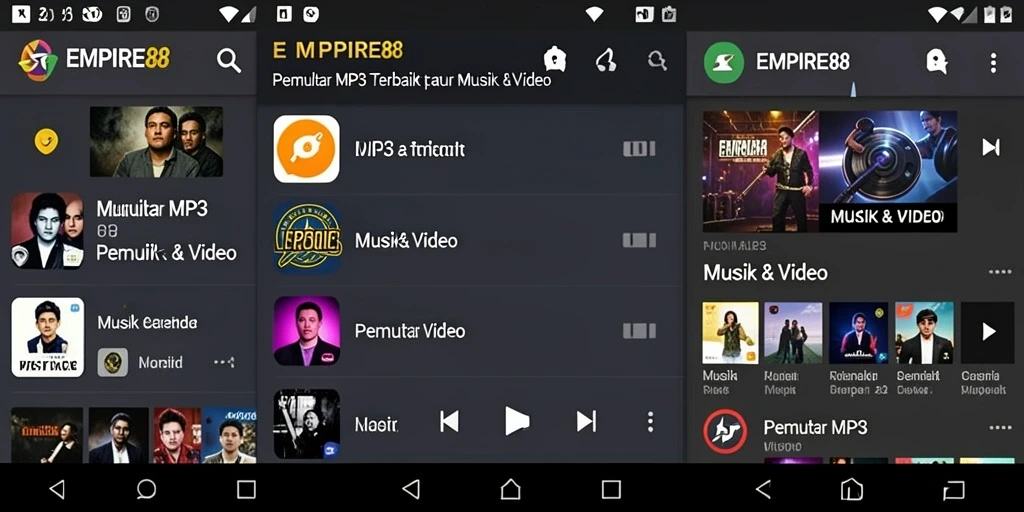 Tampilan antarmuka EMPIRE88 yang menarik dan modern.