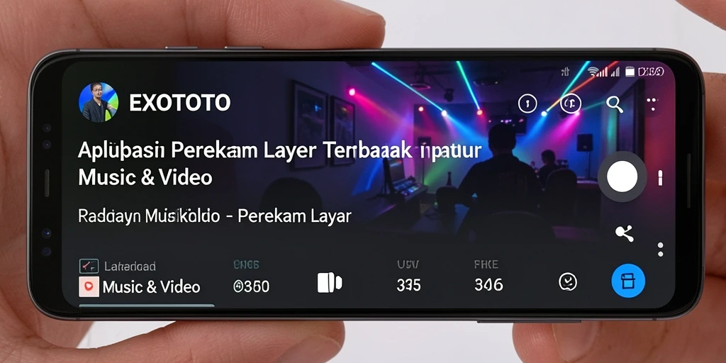 Tampilan antarmuka EXOTOTO saat merekam layar dengan fungsi perekam layar.