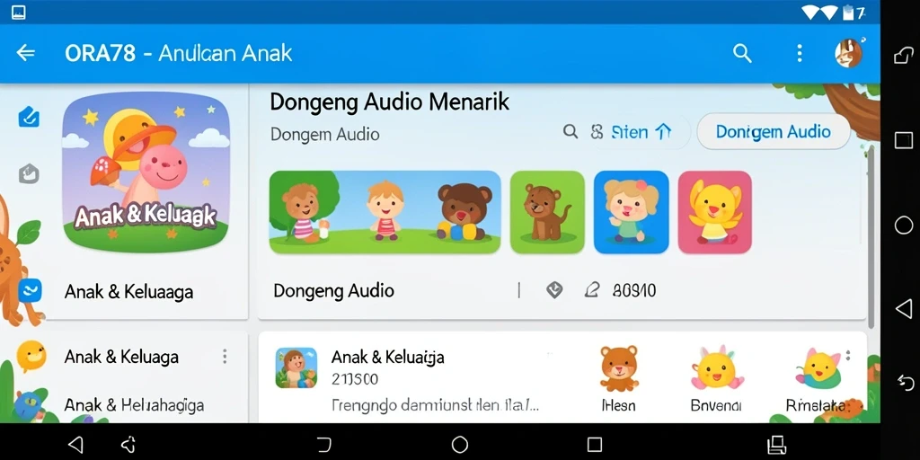 Tampilan antarmuka aplikasi ORA78 yang menarik dan mudah digunakan.