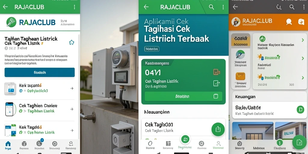 Antarmuka RAJACLUB menampilkan cek tagihan listrik dengan jelas dan informatif.