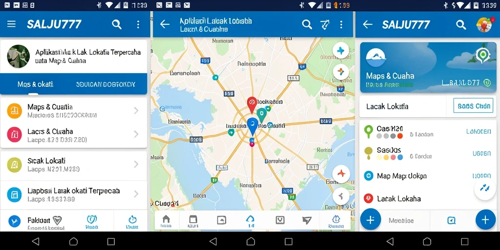 Screenshot utama SALJU777 menampilkan antarmuka pengguna Lacak Lokasi yang intuitif.