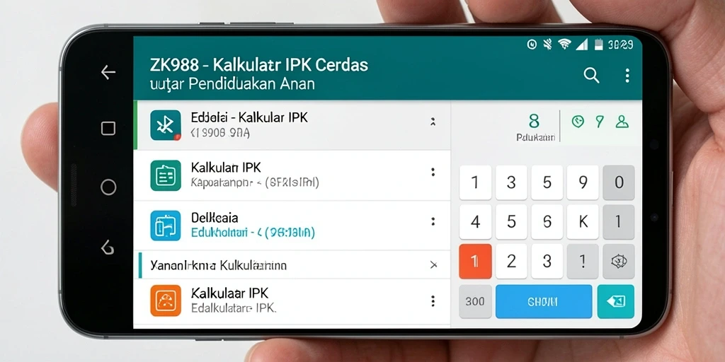 Screenshot antarmuka ZK988 yang menampilkan kalkulator IPK.